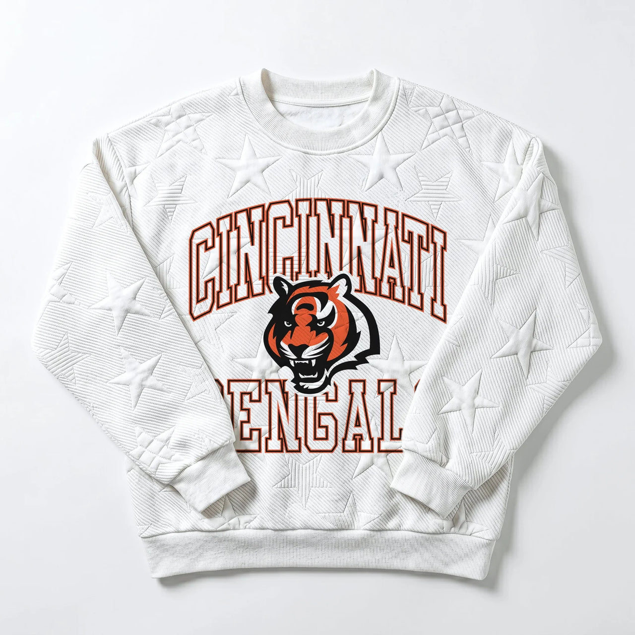 Cincinnati Bengals Big Play Energy Embossed Star Crewneck