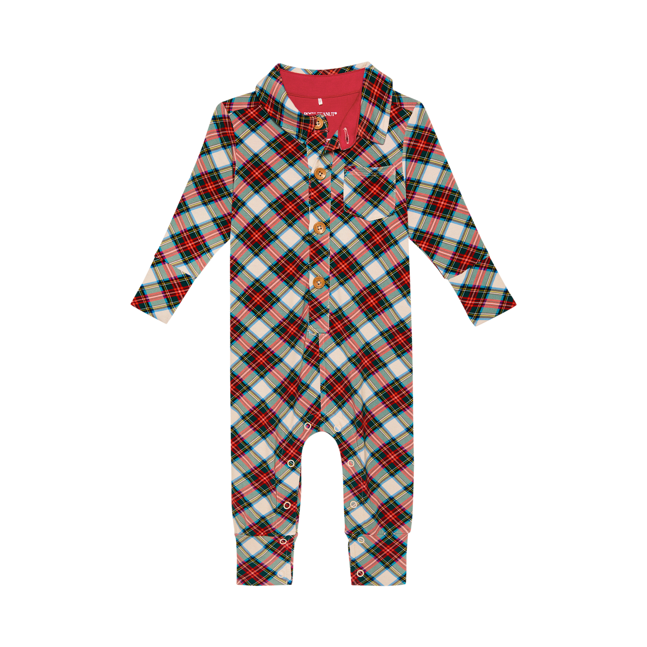 Long Sleeve Collared Henley Long Romper | Marqui **FINAL SALE**