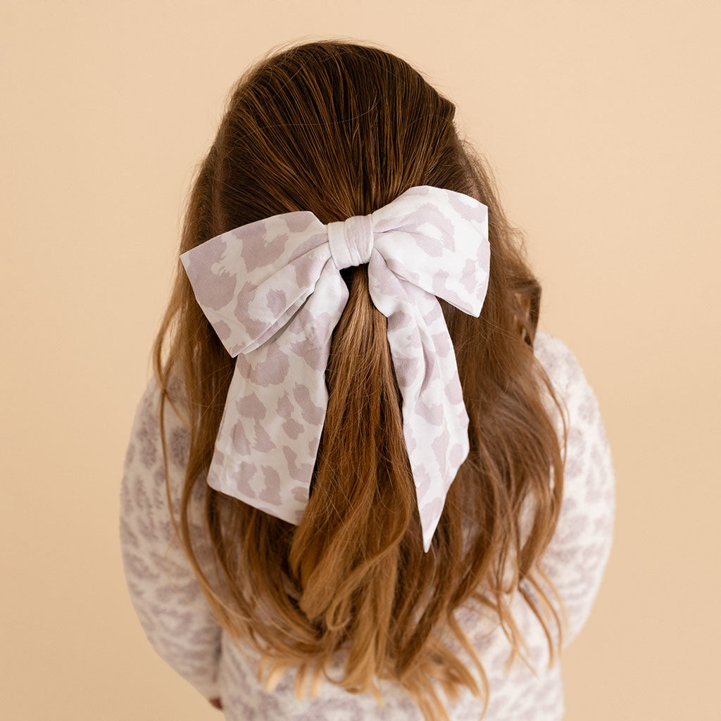 Luxe Bow Hair Clip | Laurel Leopard