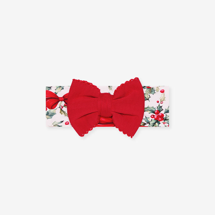 Luxe Picot Edge Bow Headwrap | Happy Holly-Days
