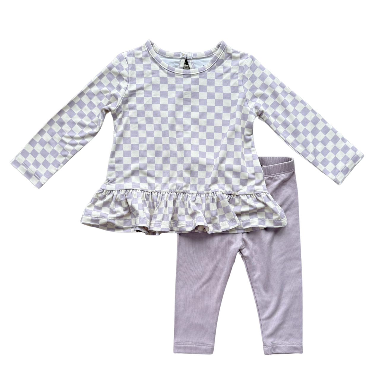 Long Sleeve Peplum Top and Legging Set