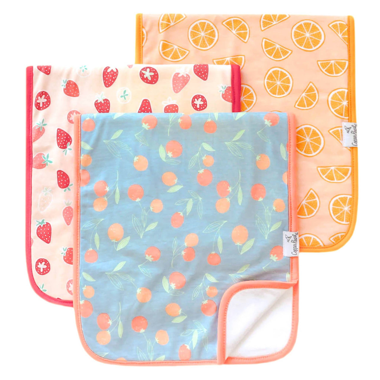 Clementine Premium Burp Cloths