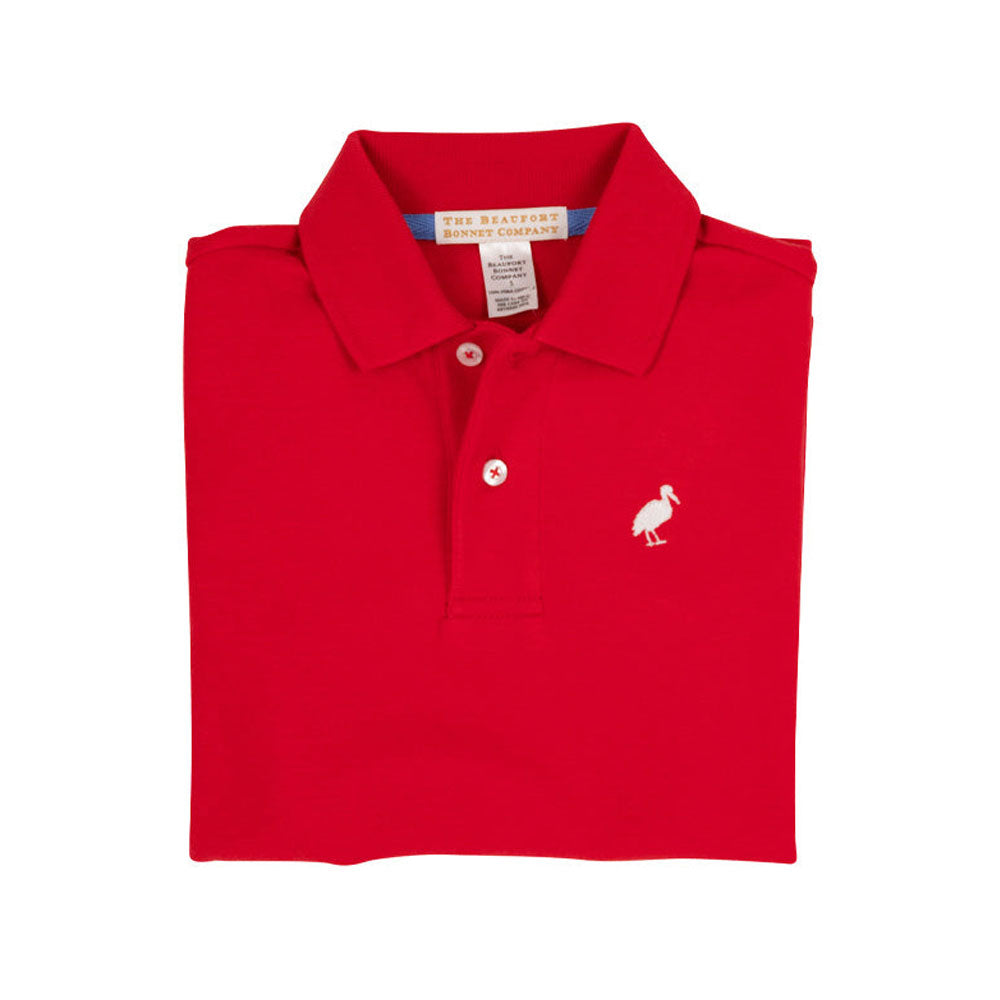 Prim & Proper Polo | Richmond Red With Worth Avenue White Stork