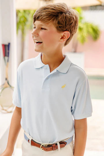 Prim & Proper Polo | Buckhead Blue With Bellport Butter Yellow Stork