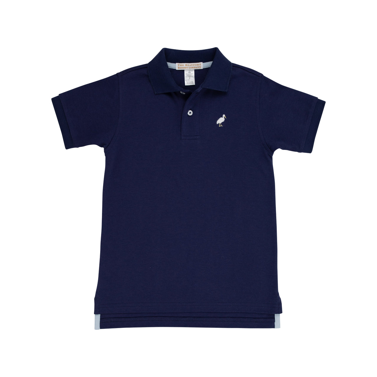 Prim & Proper Polo | Nantucket Navy with Multicolor Stork ** FINAL SALE **