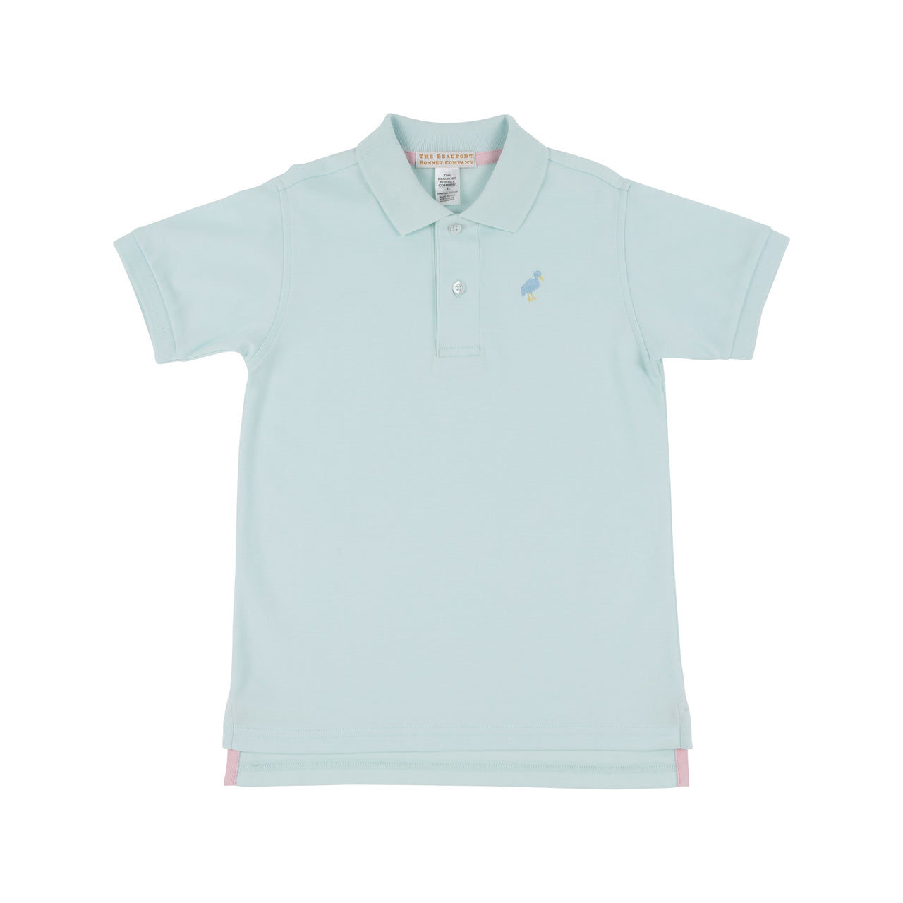 Prim & Proper Polo | Sea Island Seafoam with Beale Street Blue Multicolor Stork ** FINAL SALE **