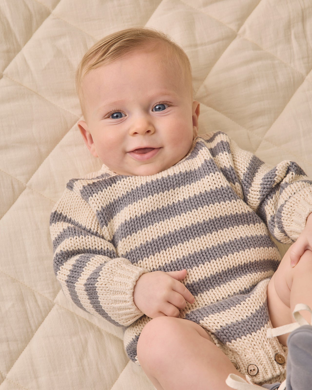 Rex Romper || Slate Stripe