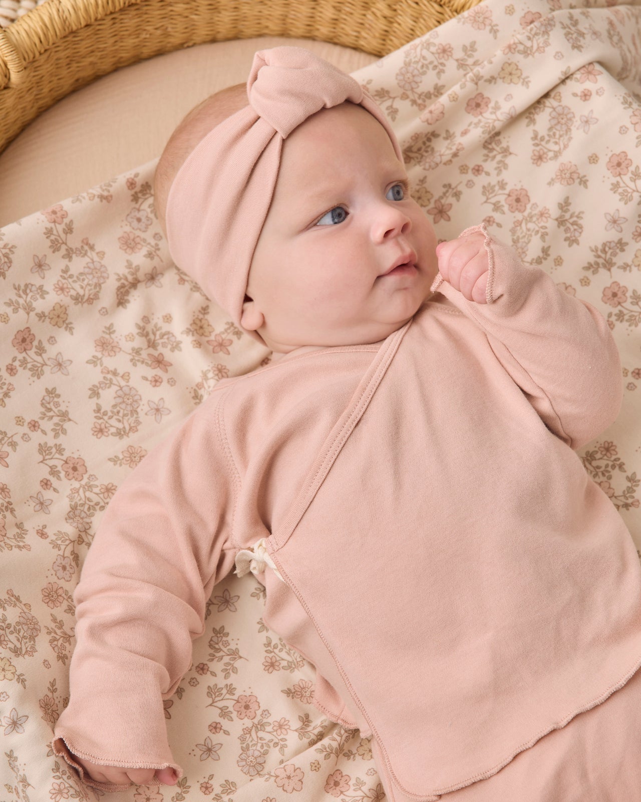 Wrap Top + Footed Pant Set || Dusty Rose