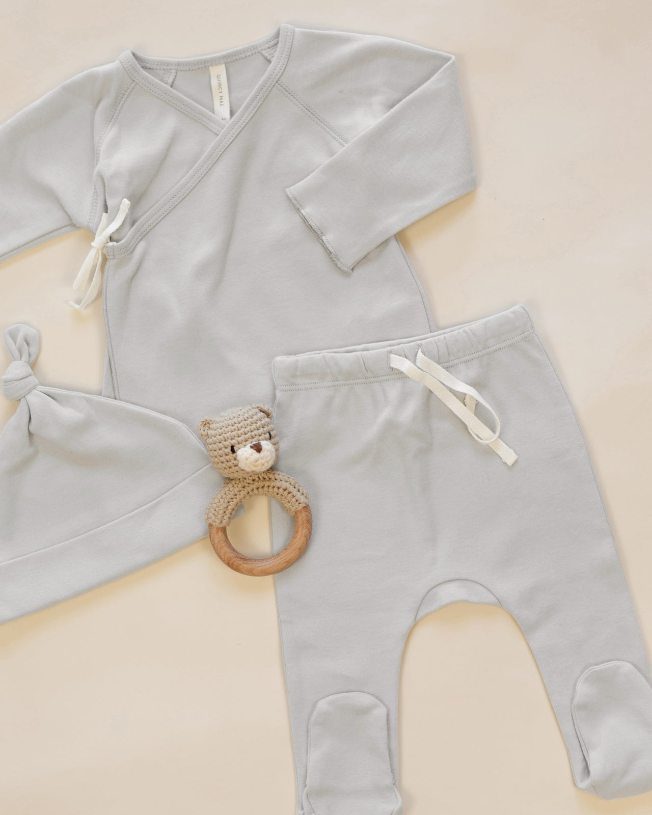 Wrap Top + Footed Pant Set || Cloud