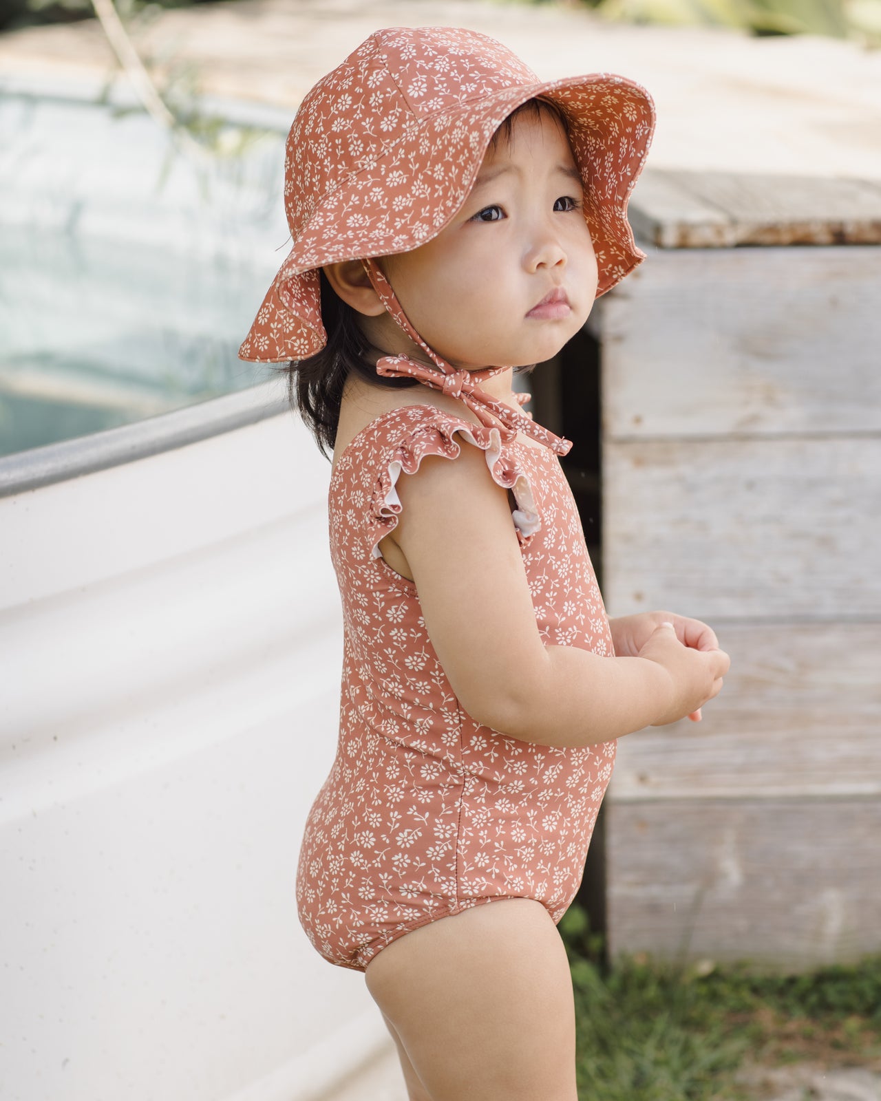 Girl's Sun Hat | Poppy Floral
