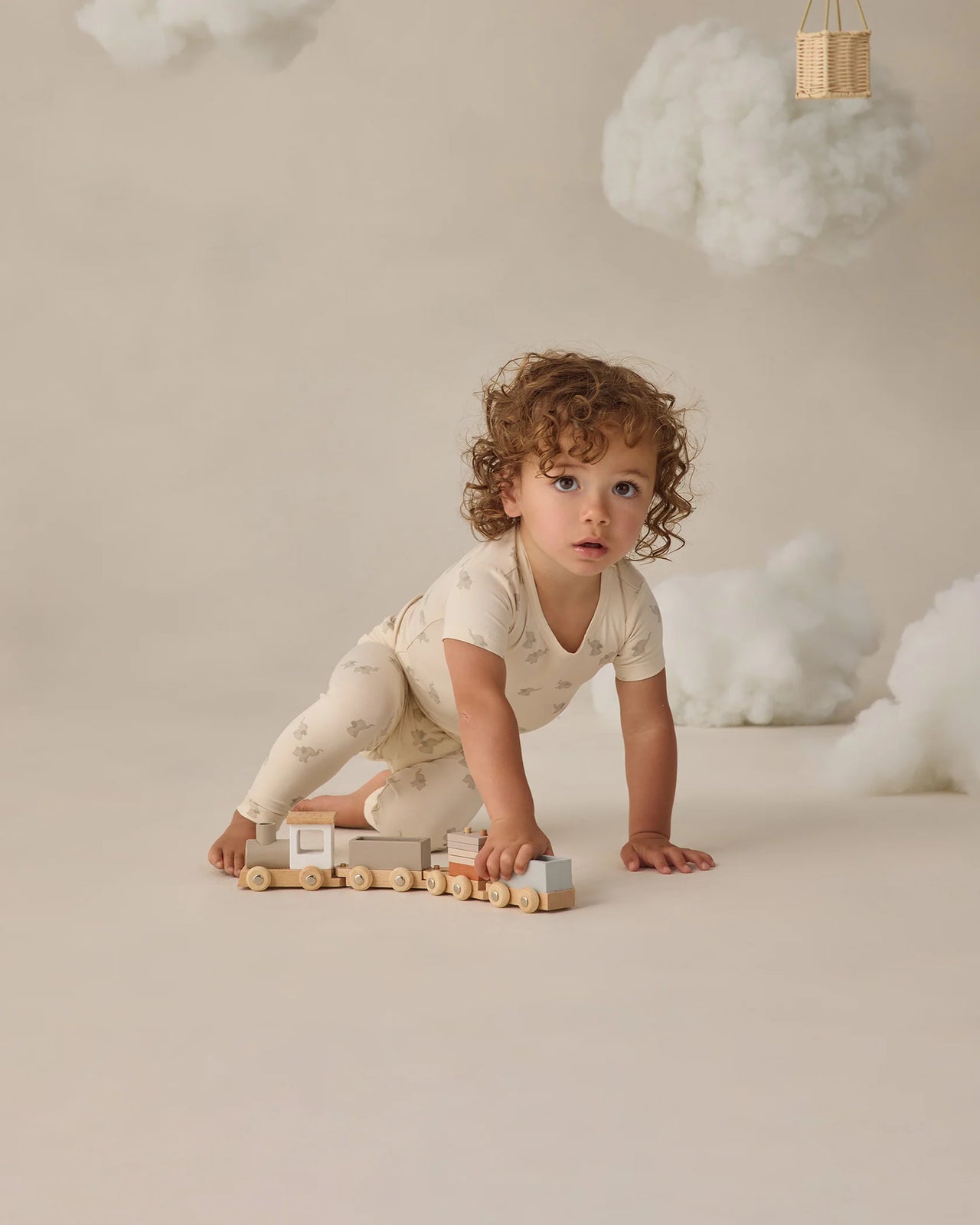 Bamboo Short Sleeve Pajama Set | Elephants