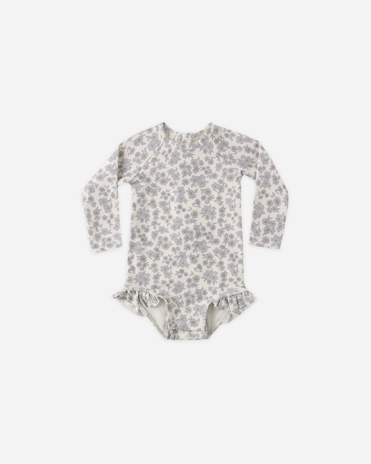 Olivia One-Piece Rashguard Swimsuit | Blue Floral