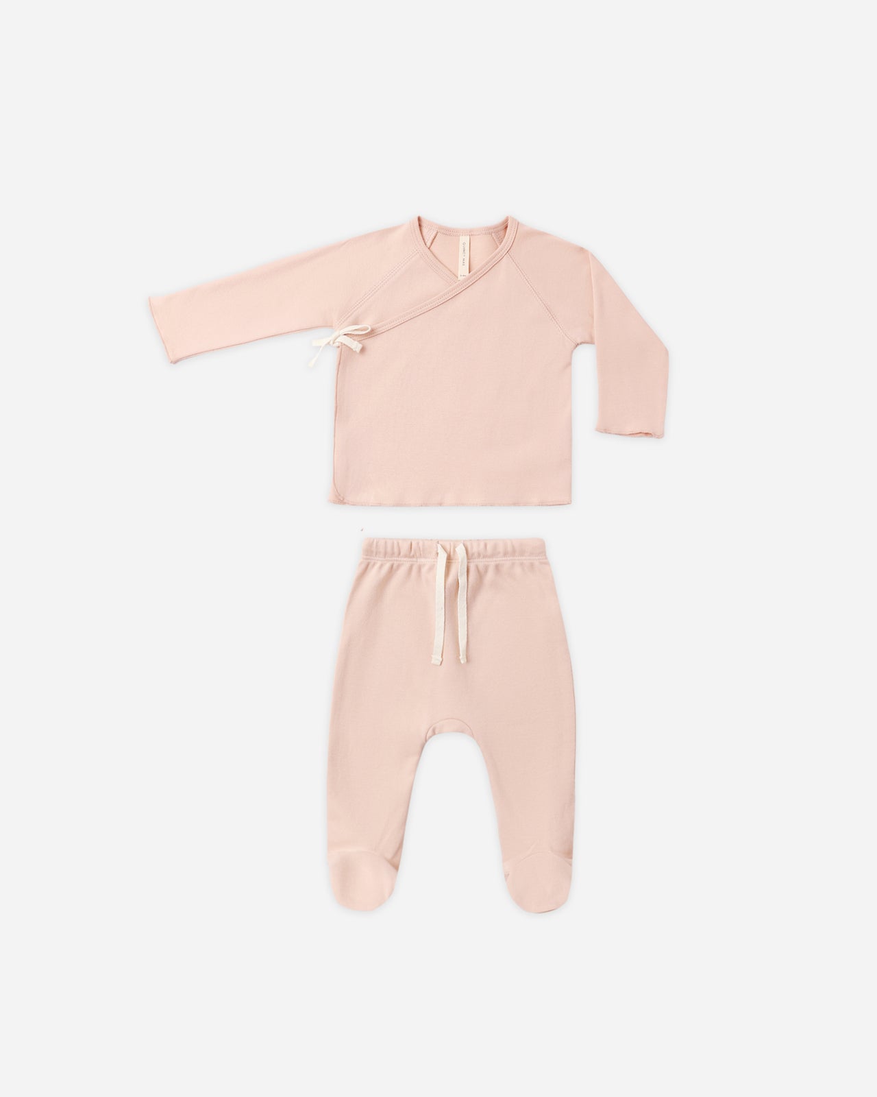 Wrap Top + Footed Pant Set || Dusty Rose