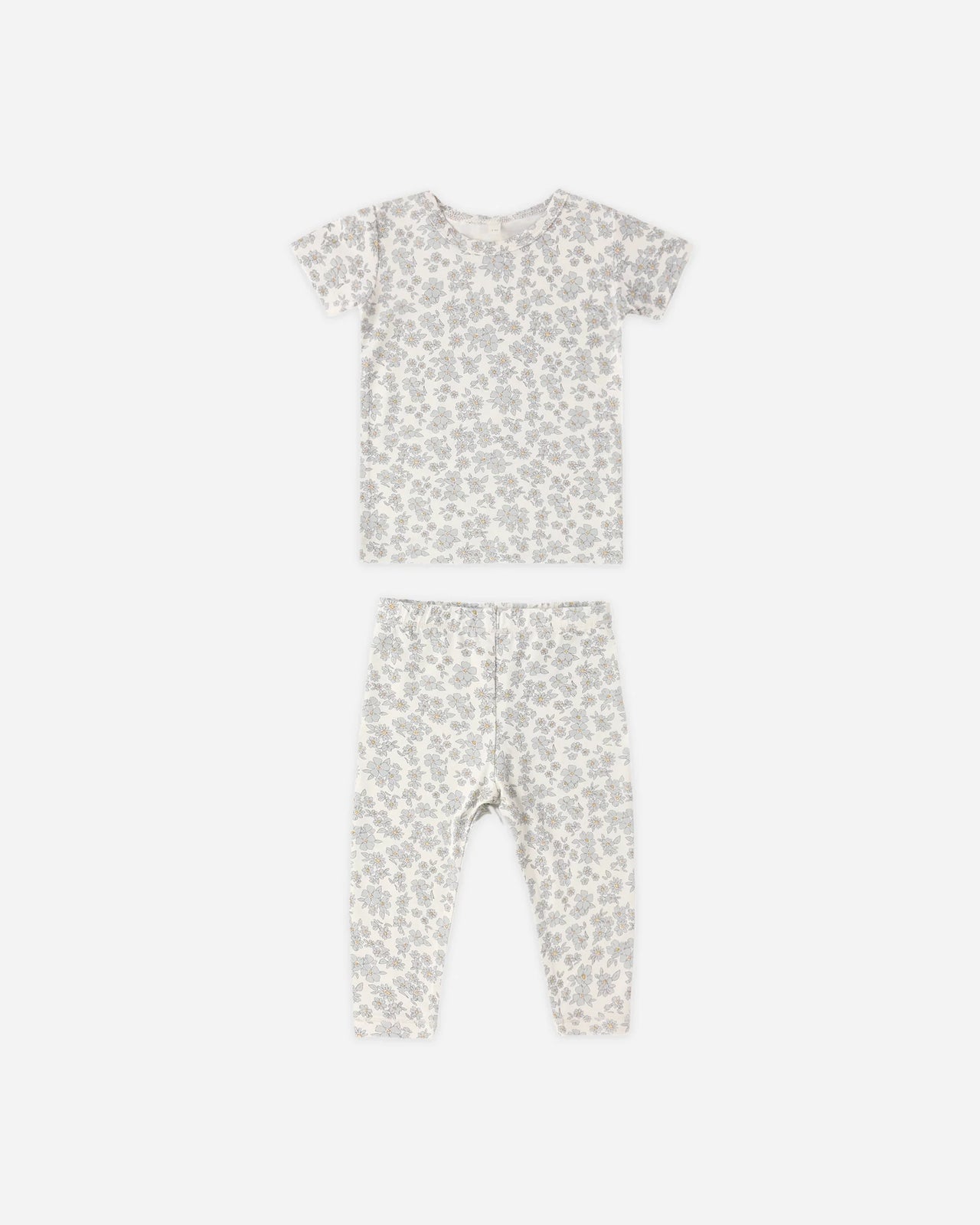 Bamboo Short Sleeve Pajama Set | Blue Floral