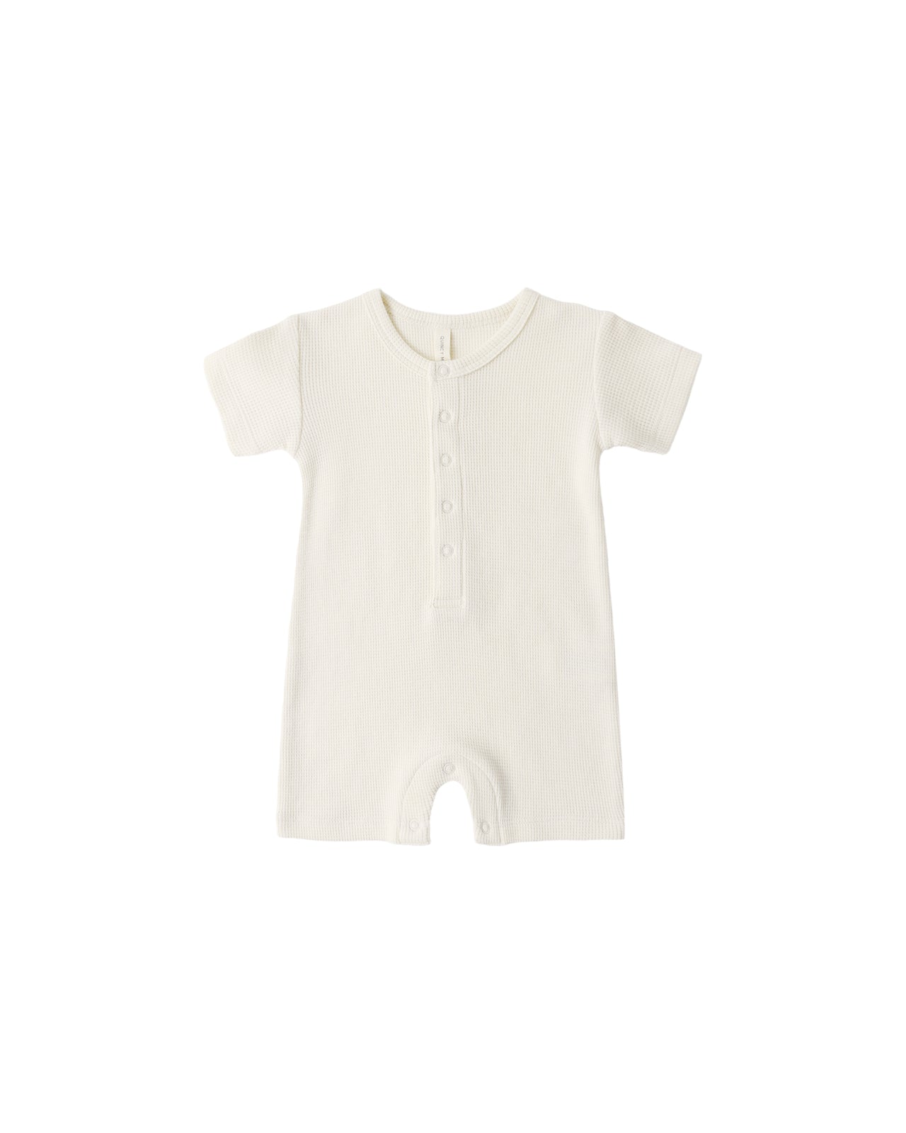 Waffle Snap Romper | Natural