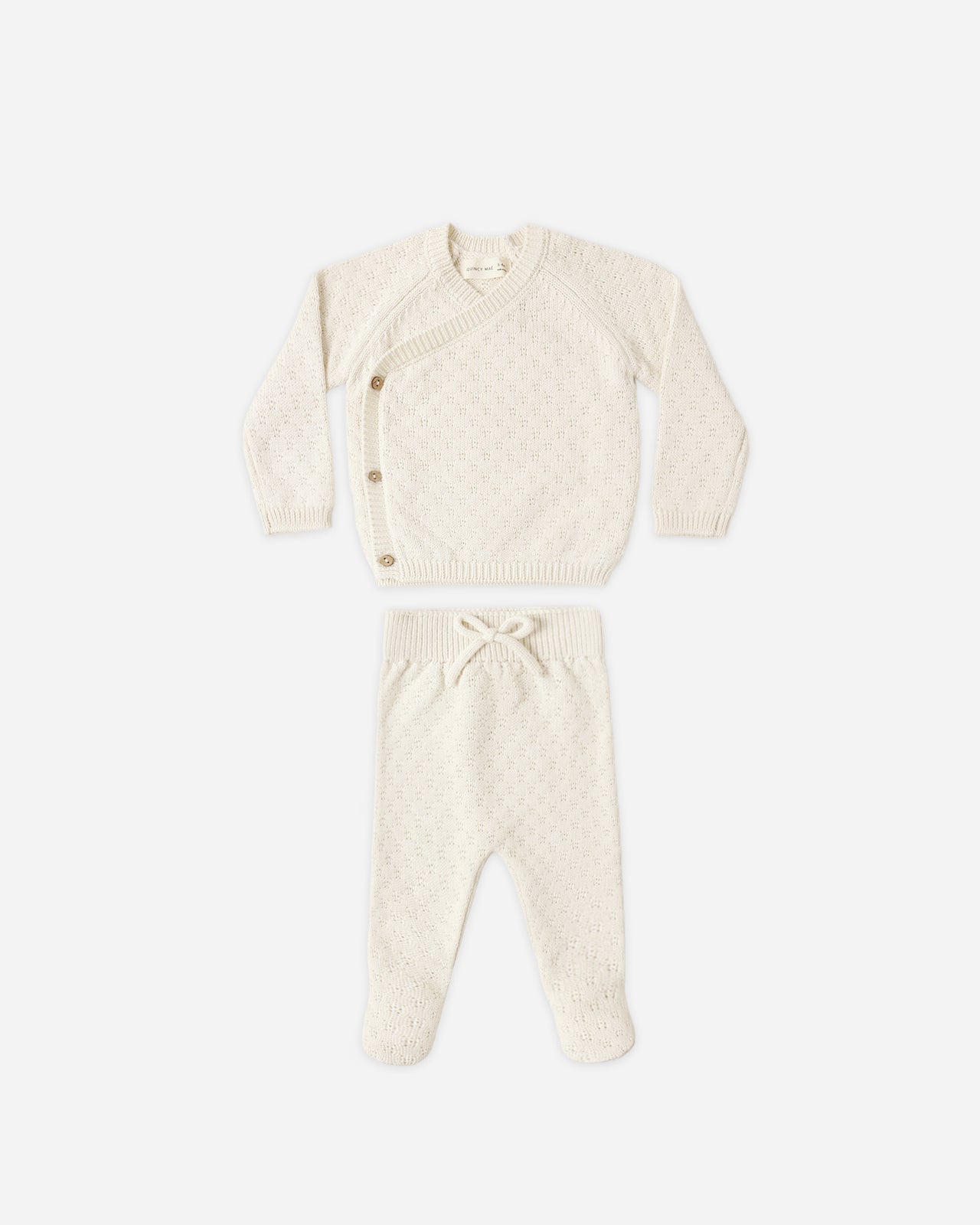 Knit Wrap Top + Pant Set || Natural