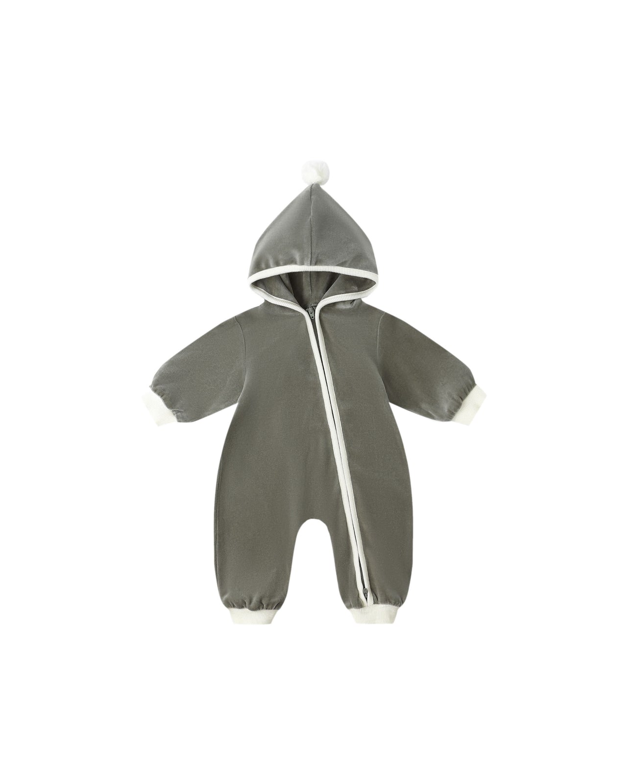 Velour Zip Jumpsuit | Forest