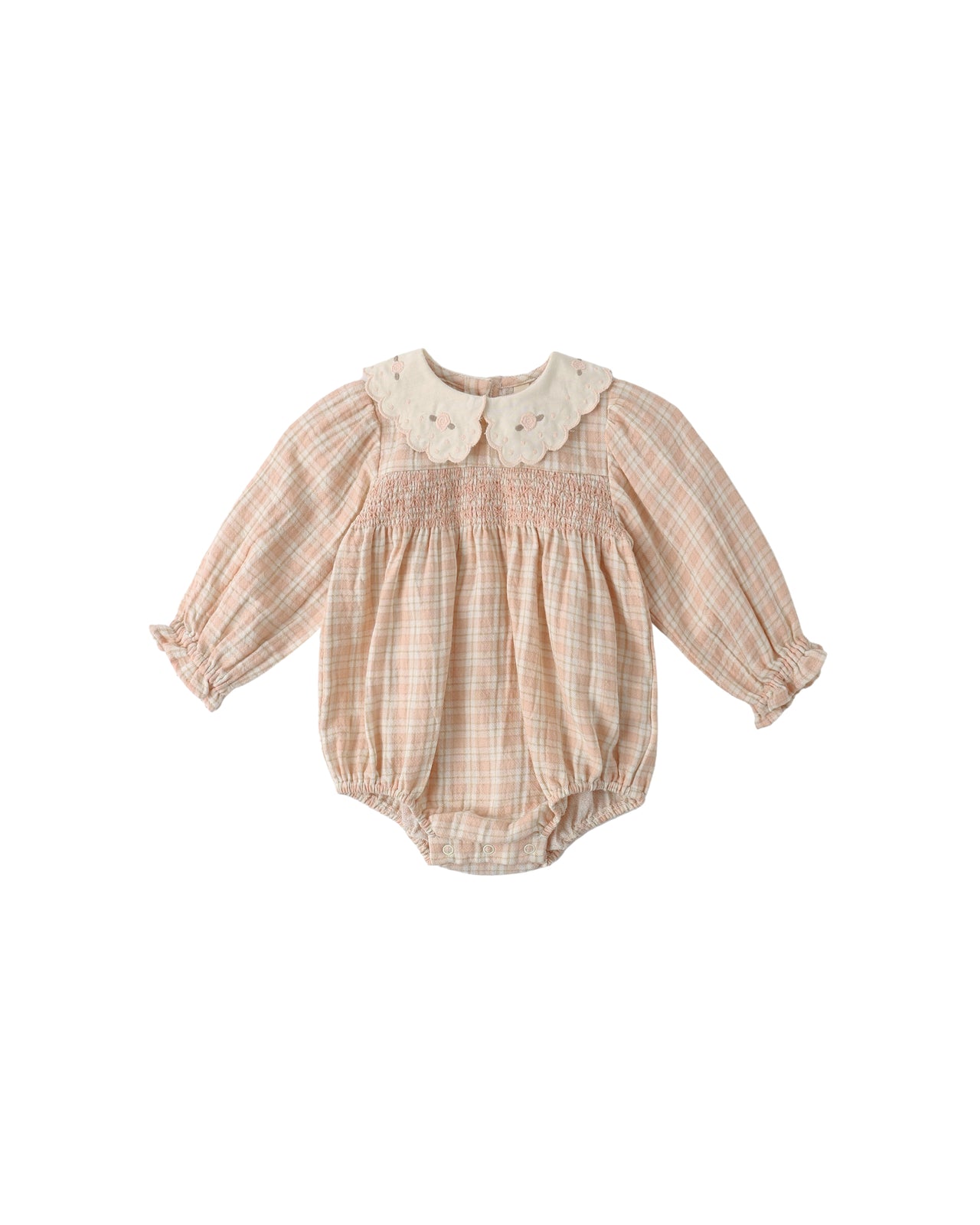 Callie Romper | Pink Plaid