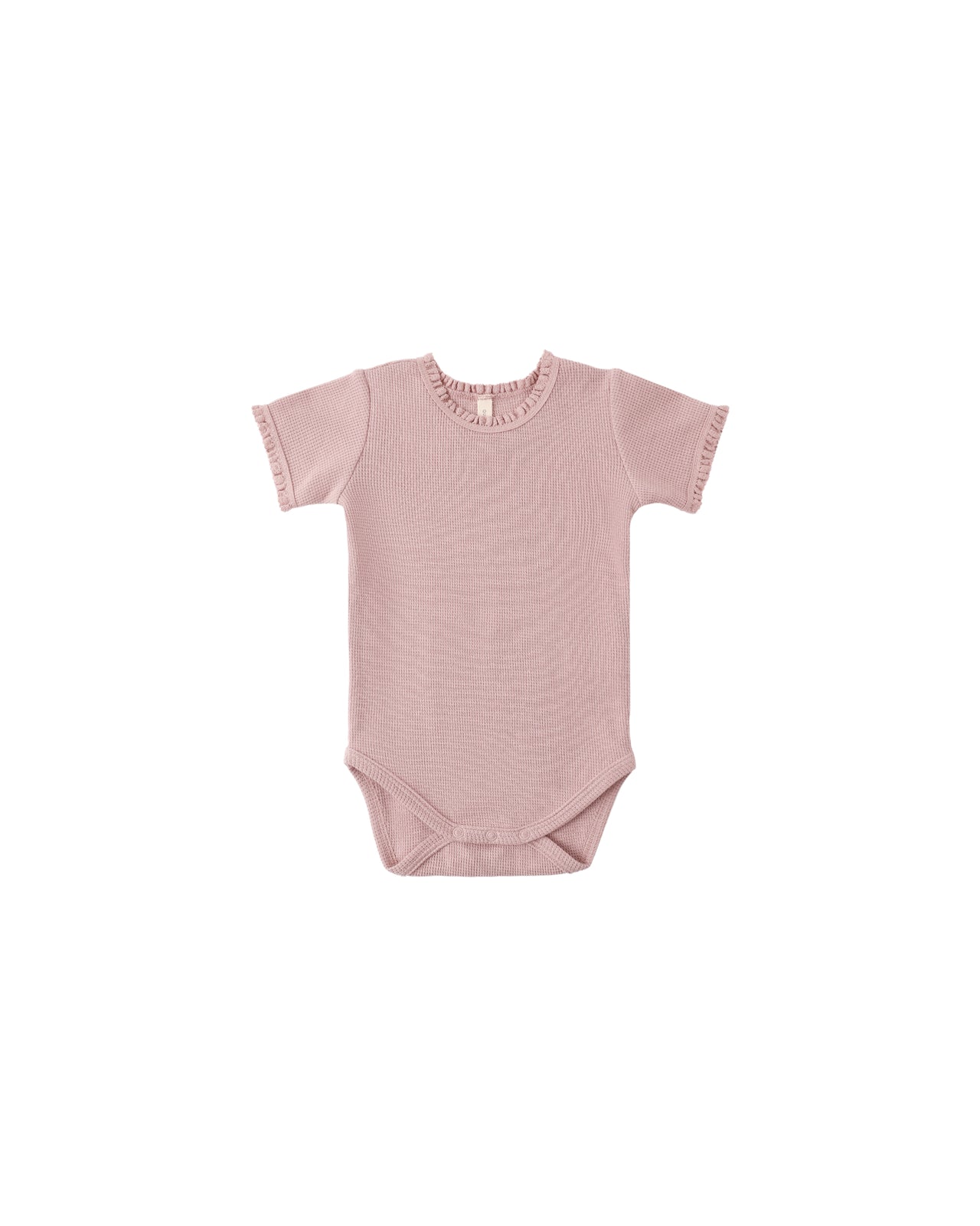 Short Sleeve Waffle Bodysuit | Mauve