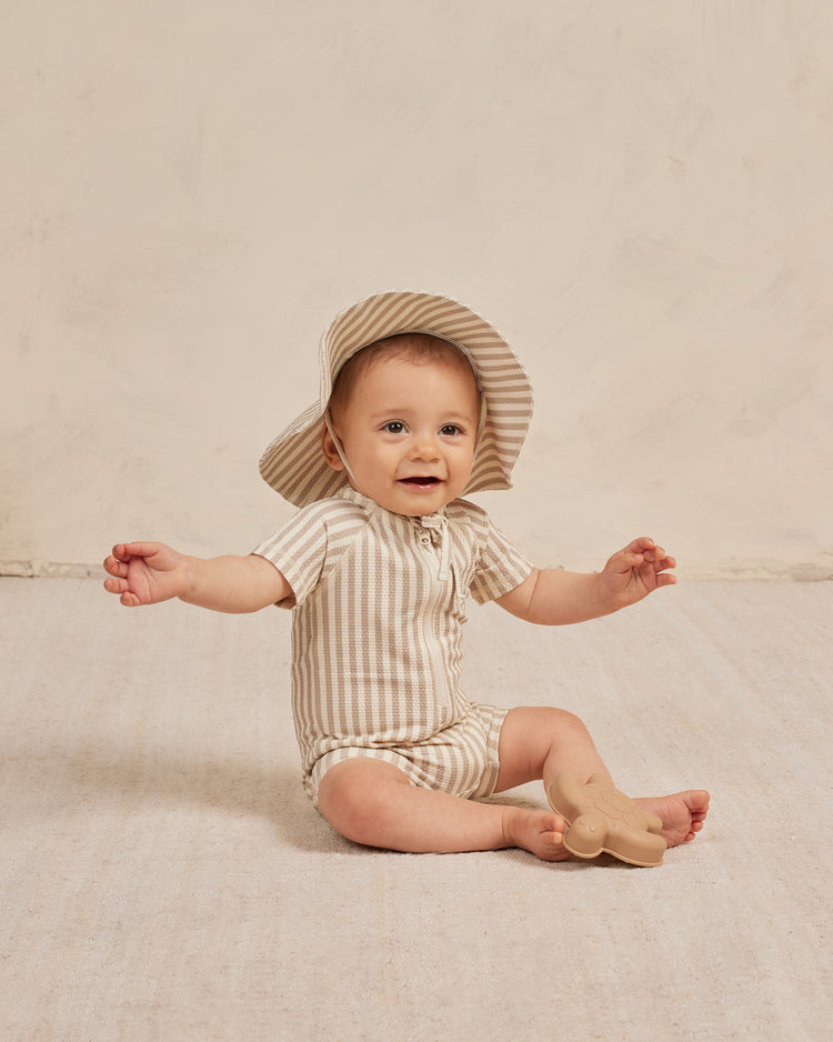Baby Boy's Sun Hat || Ash Stripe