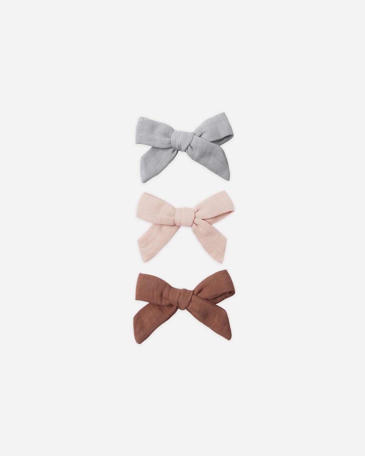 Bow With Clip Set of 3 | Sky, Blush & Poppy