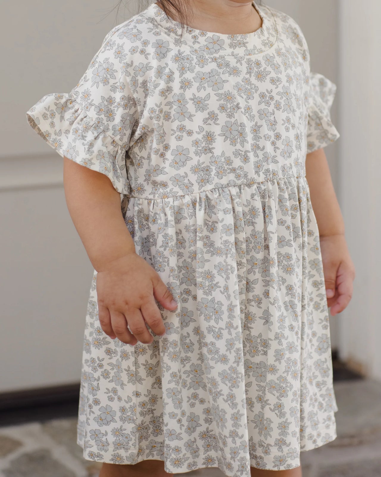 Bamboo Babydoll Dress | Blue Floral
