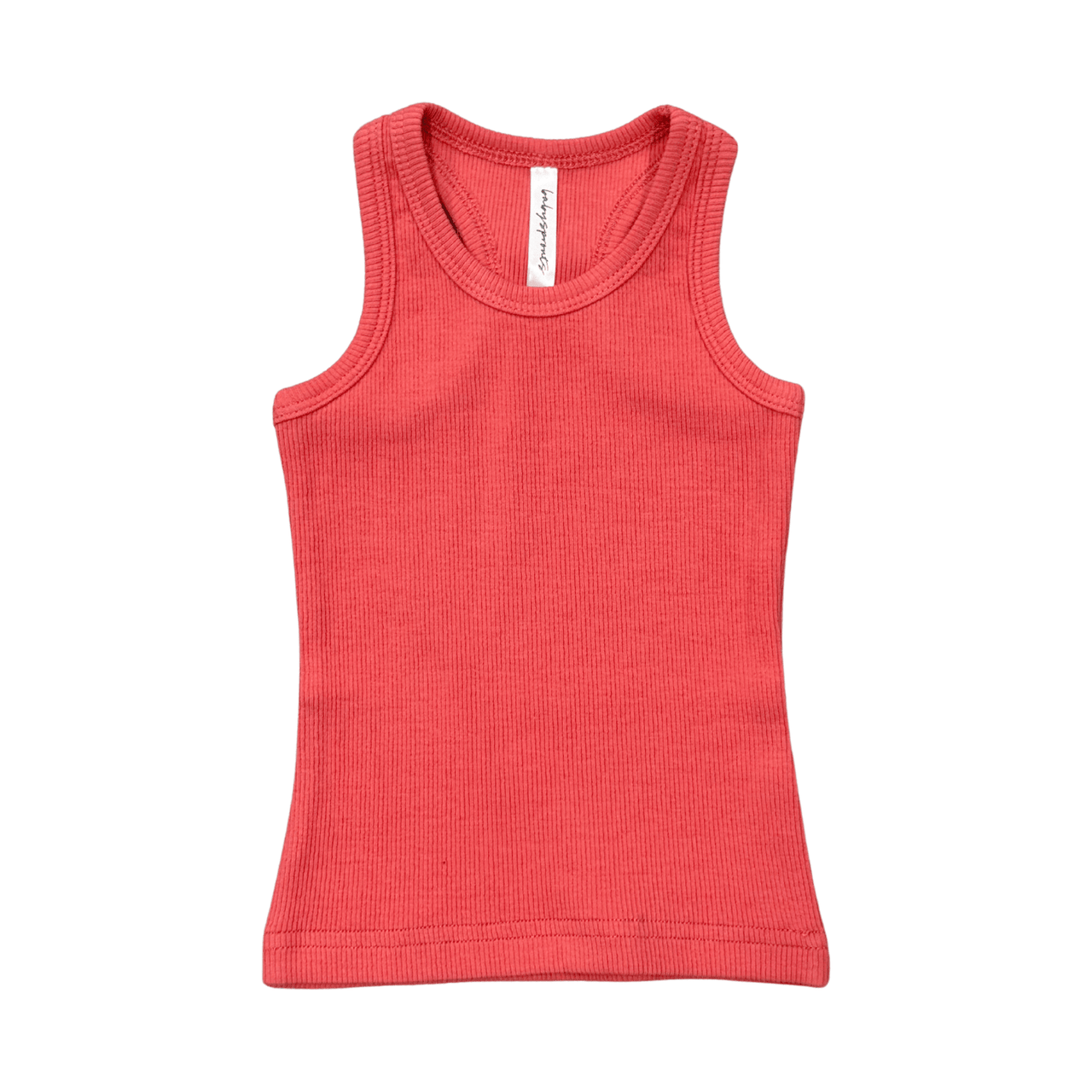 Girl's Ribbed Tank | Cherry Pink