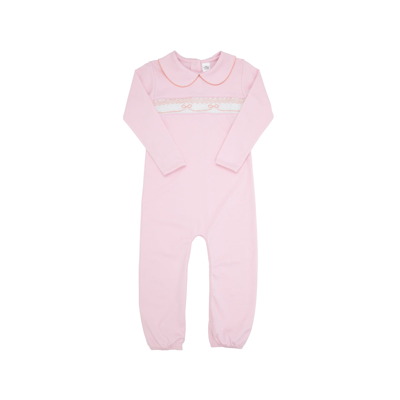 Rigsby Romper | Palm Beach Pink with Seashore Sherbet Bow Smocking ** FINAL SALE **