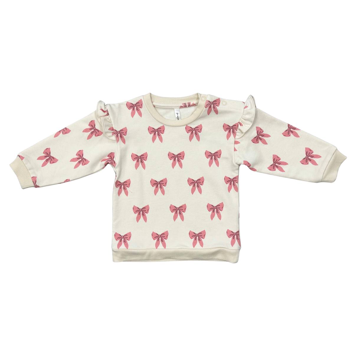Girl's Ruffle Sweatshirt | Rose Elegance Bows