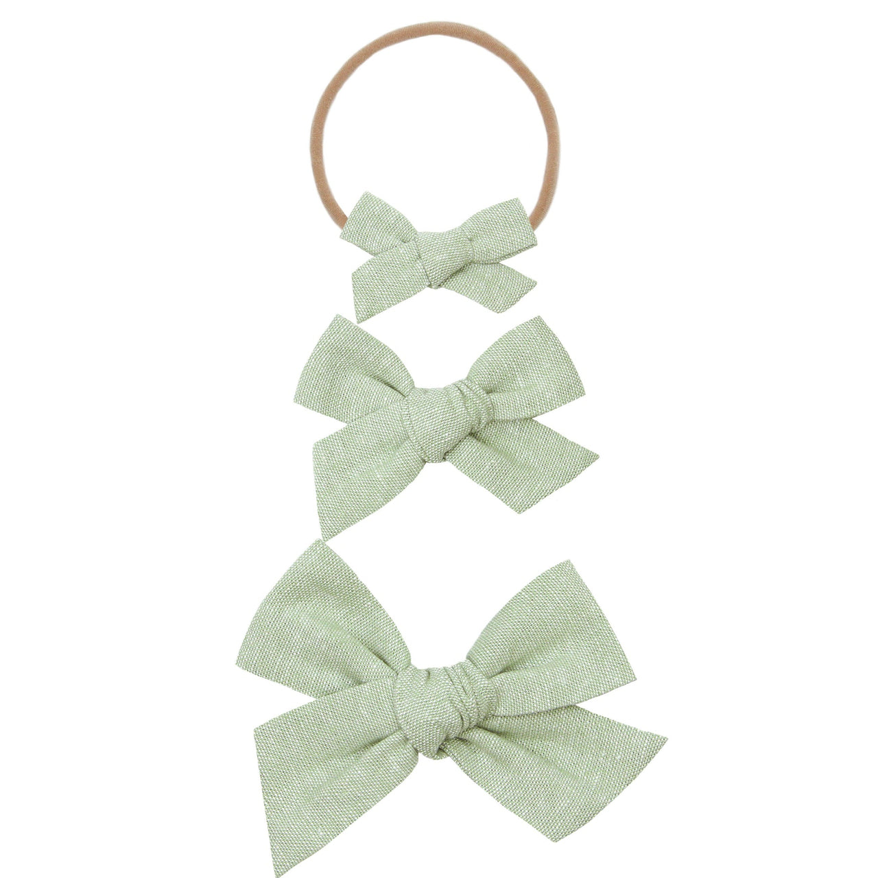 Linen Bow Headband | Sage