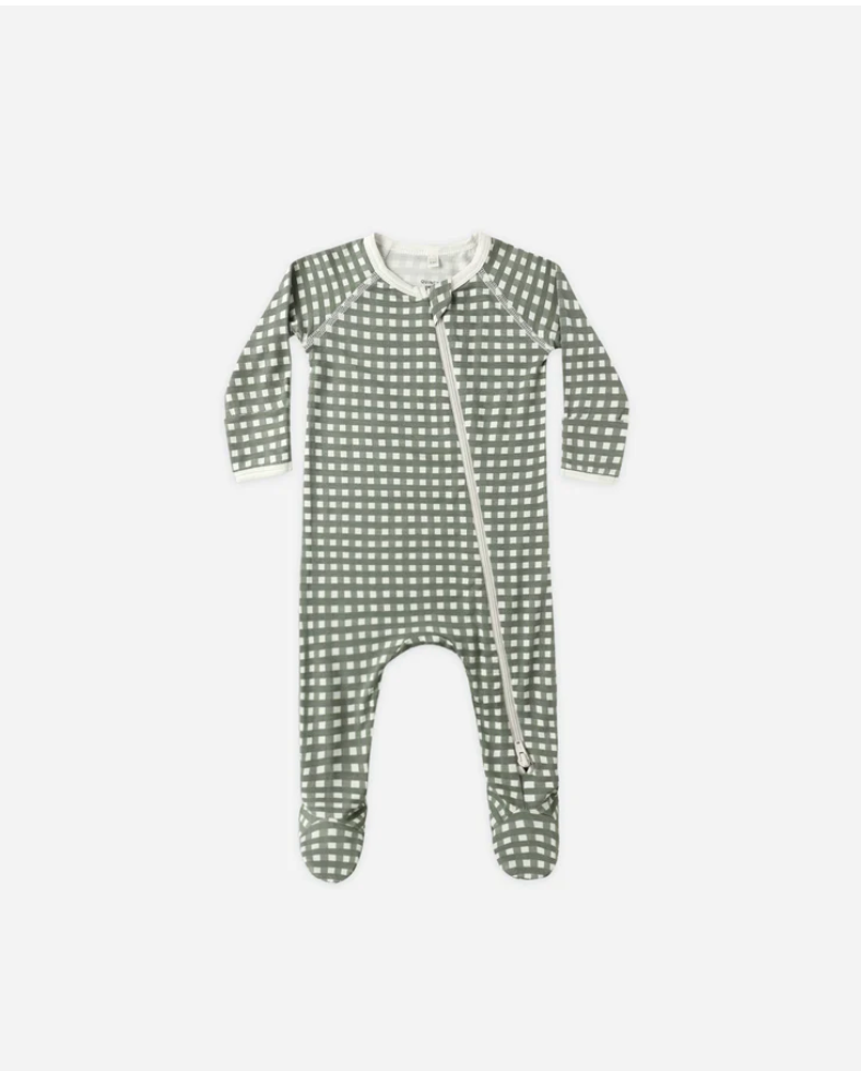 Bamboo Zip Footie | Forest Check