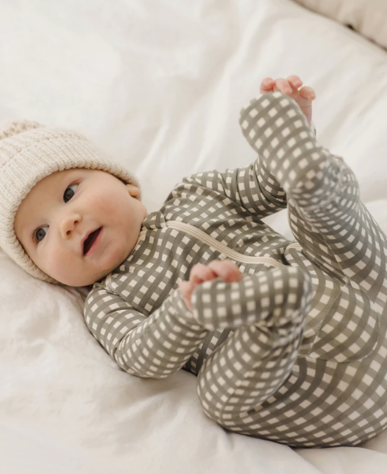 Bamboo Zip Footie | Forest Check