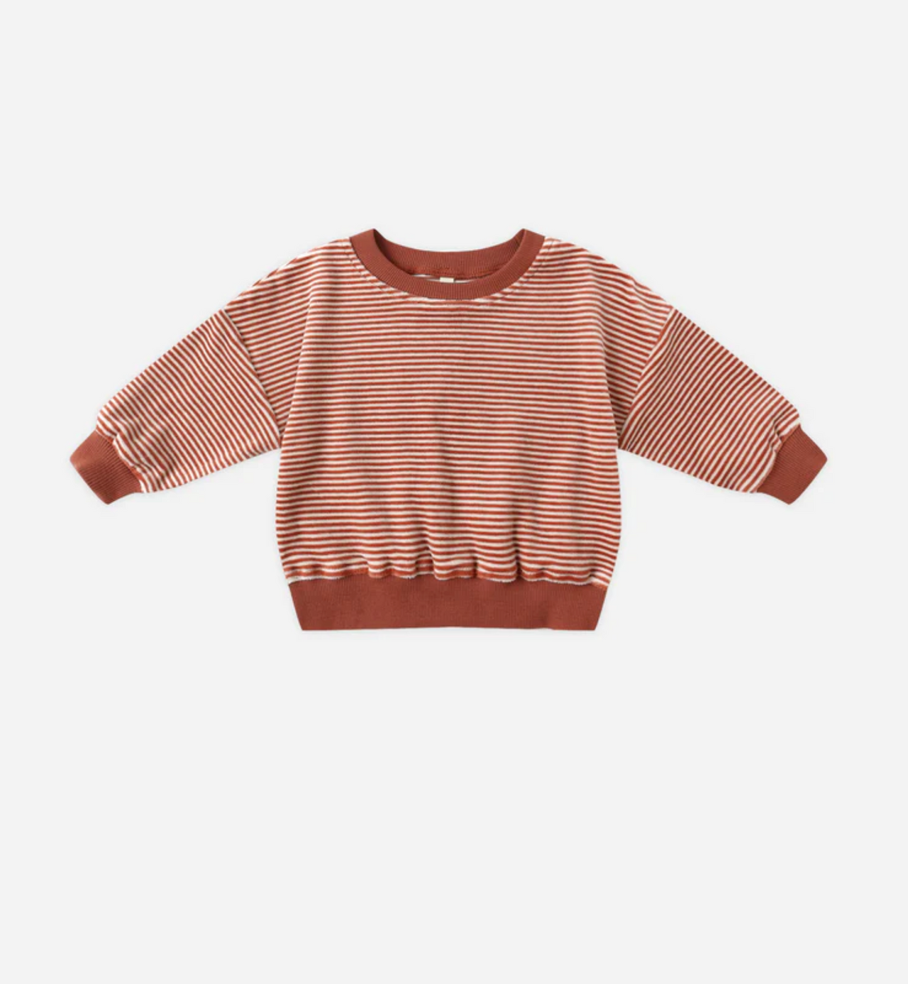 Velour Relaxed Sweatshirt | Candy Stripe