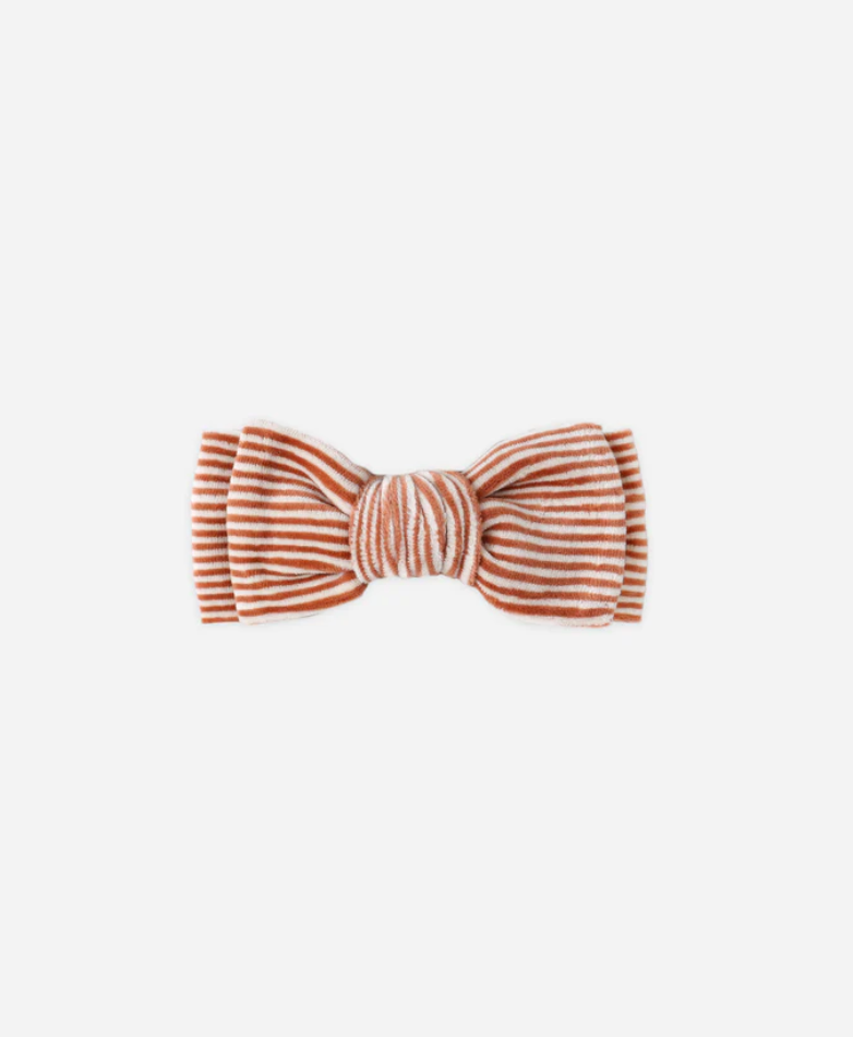 Velour Bow Headband | Candy Stripe **FINAL SALE**