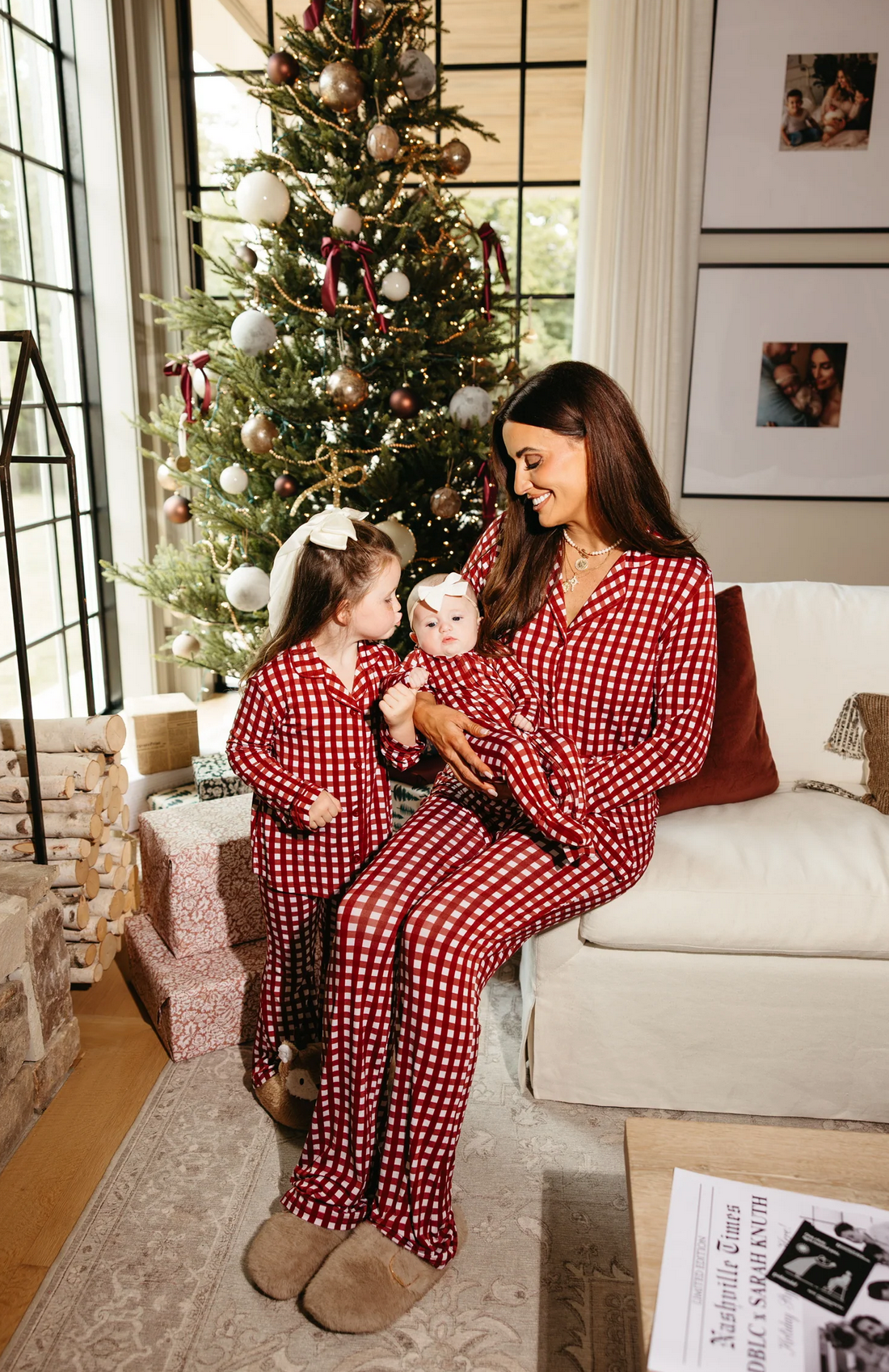 Peppermint Plaid Dream Women's Flare Set