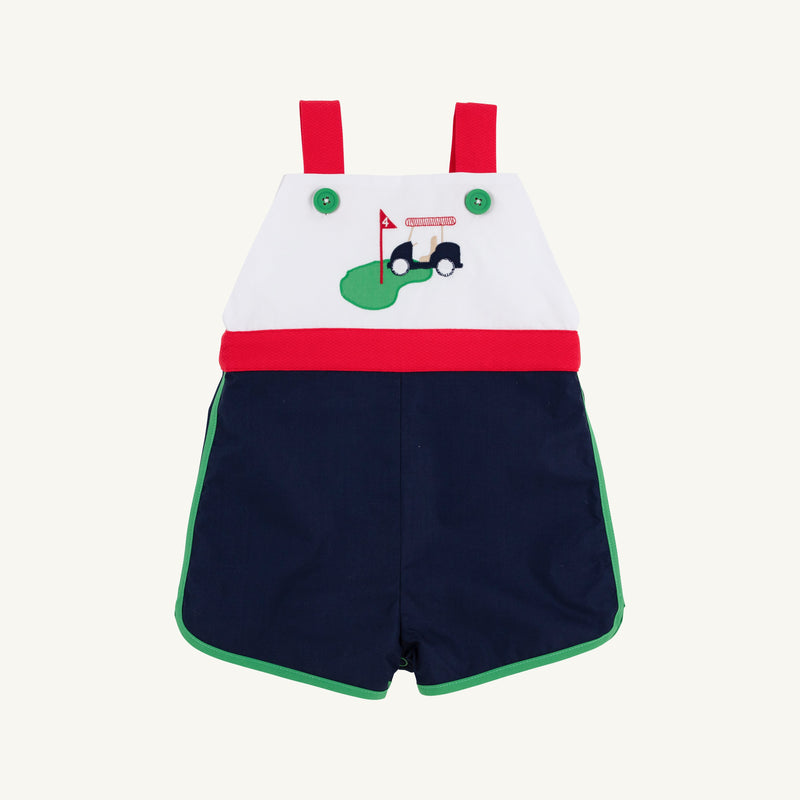 Shadwell Shortall | Nantucket Navy with Worth Avenue White, Richmond Red, Kiawah Kelly Green, & Golf Cart Applique