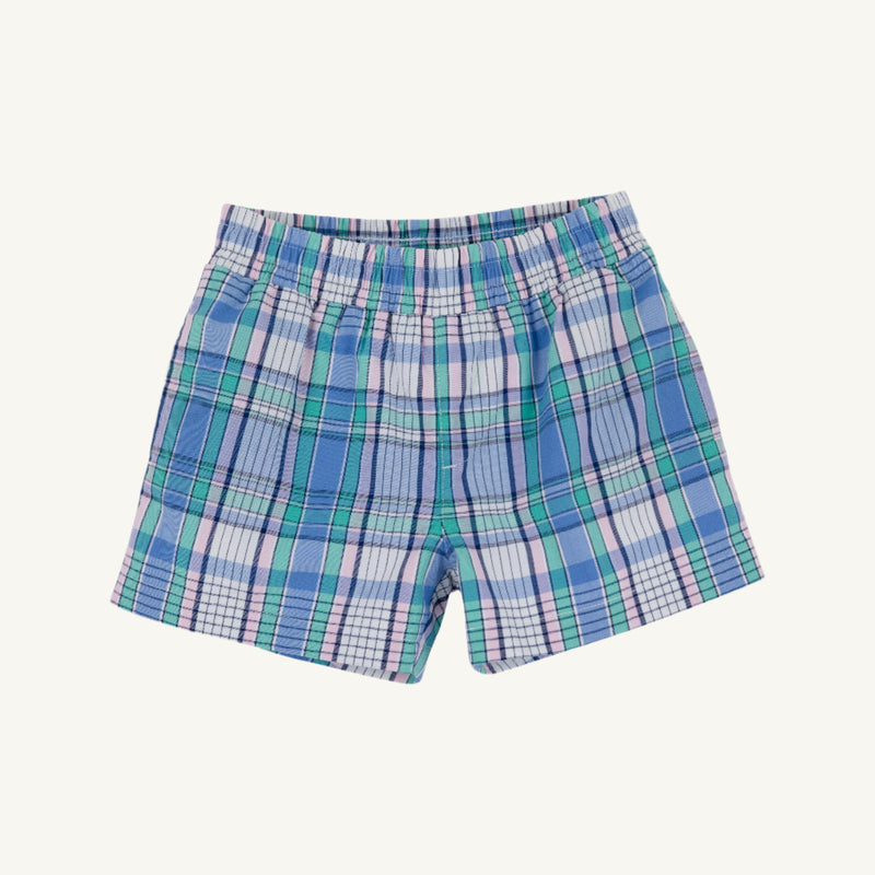 Sheffield Shorts | Lauderdale Pier Plaid with Rockefeller Royal Stork ** FINAL SALE **