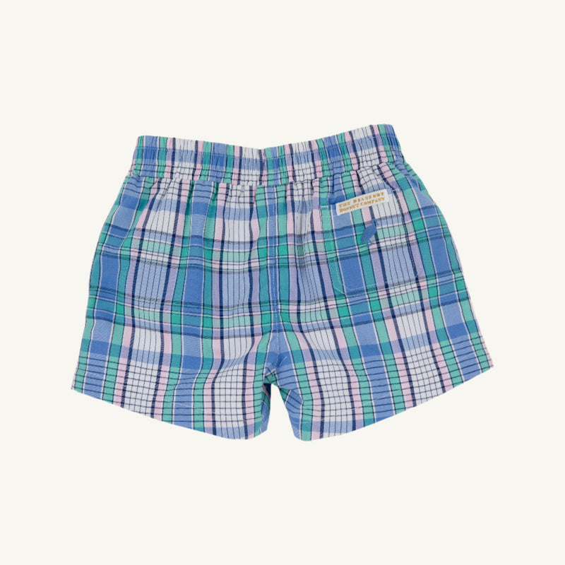 Sheffield Shorts | Lauderdale Pier Plaid with Rockefeller Royal Stork ** FINAL SALE **