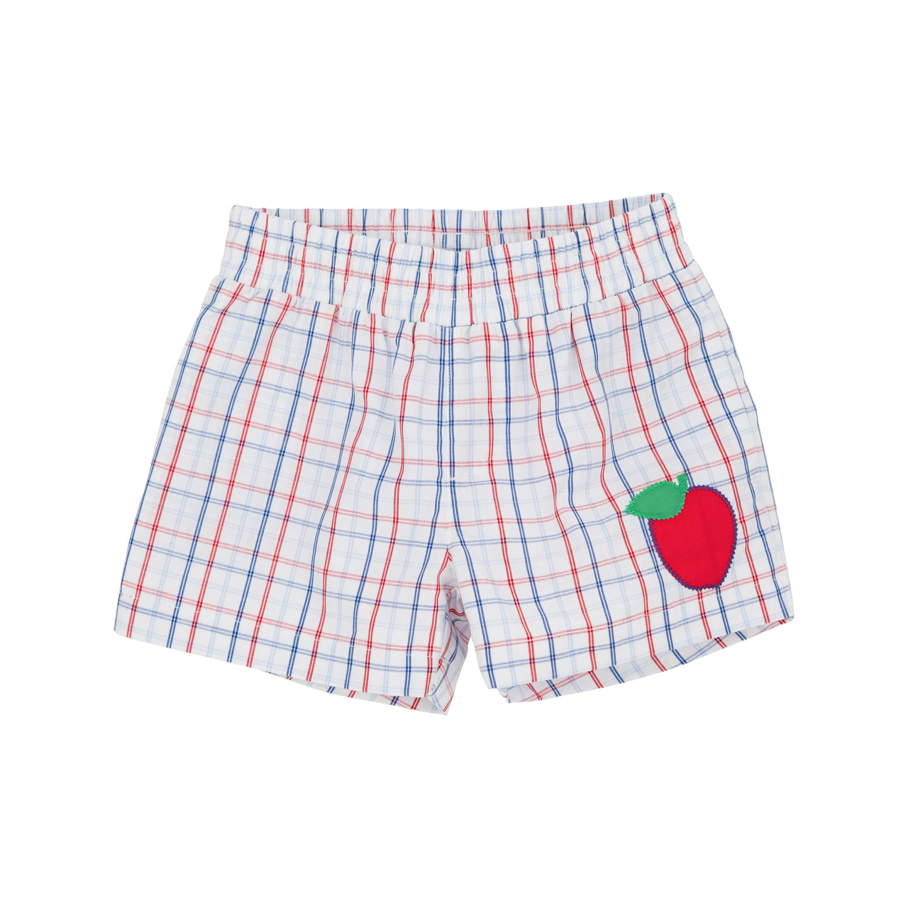 Sheffield Shorts | Whitehall Windowpane With Richmond Red Apple Applique