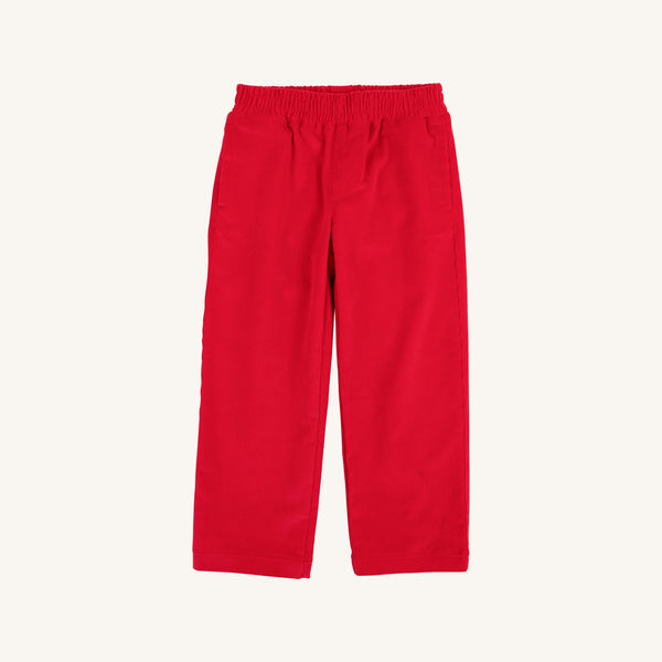 Sheffield Pants | (Corduroy) Richmond Red with Osprey Oatmeal Stork