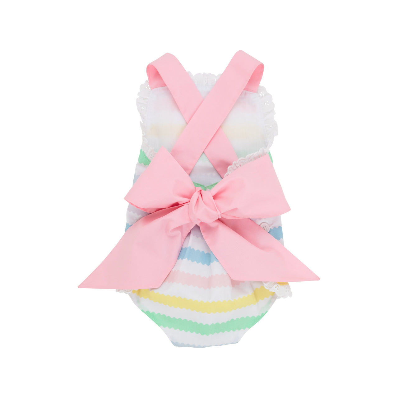 Sisi Sunsuit | Wellington Wiggle Stripe With Pier Party Pink