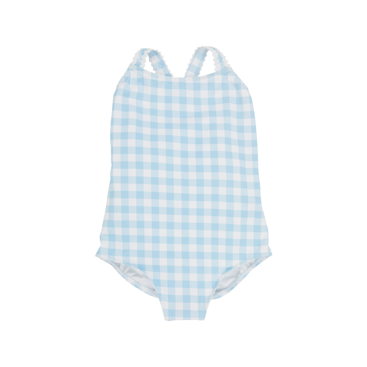 Taylor Bay Bathing Suit | Buckhead Blue Gingham With Worth Avenue White