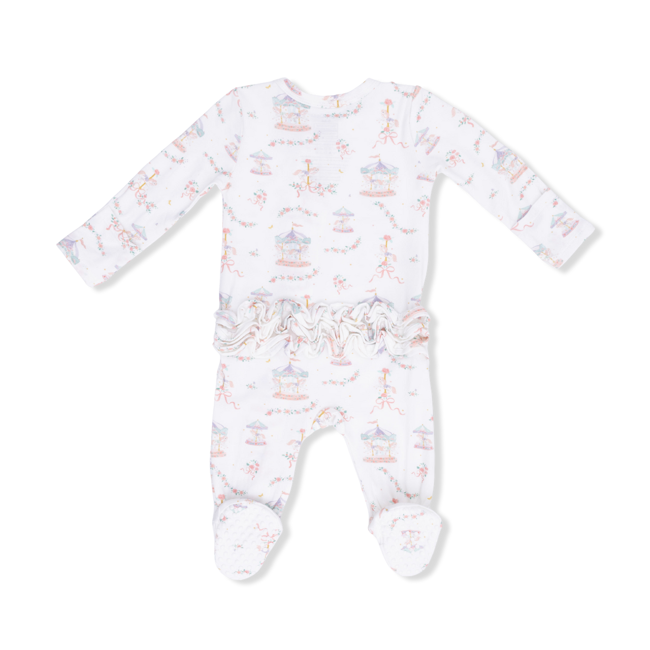 Ruffle Back Zipper Footie