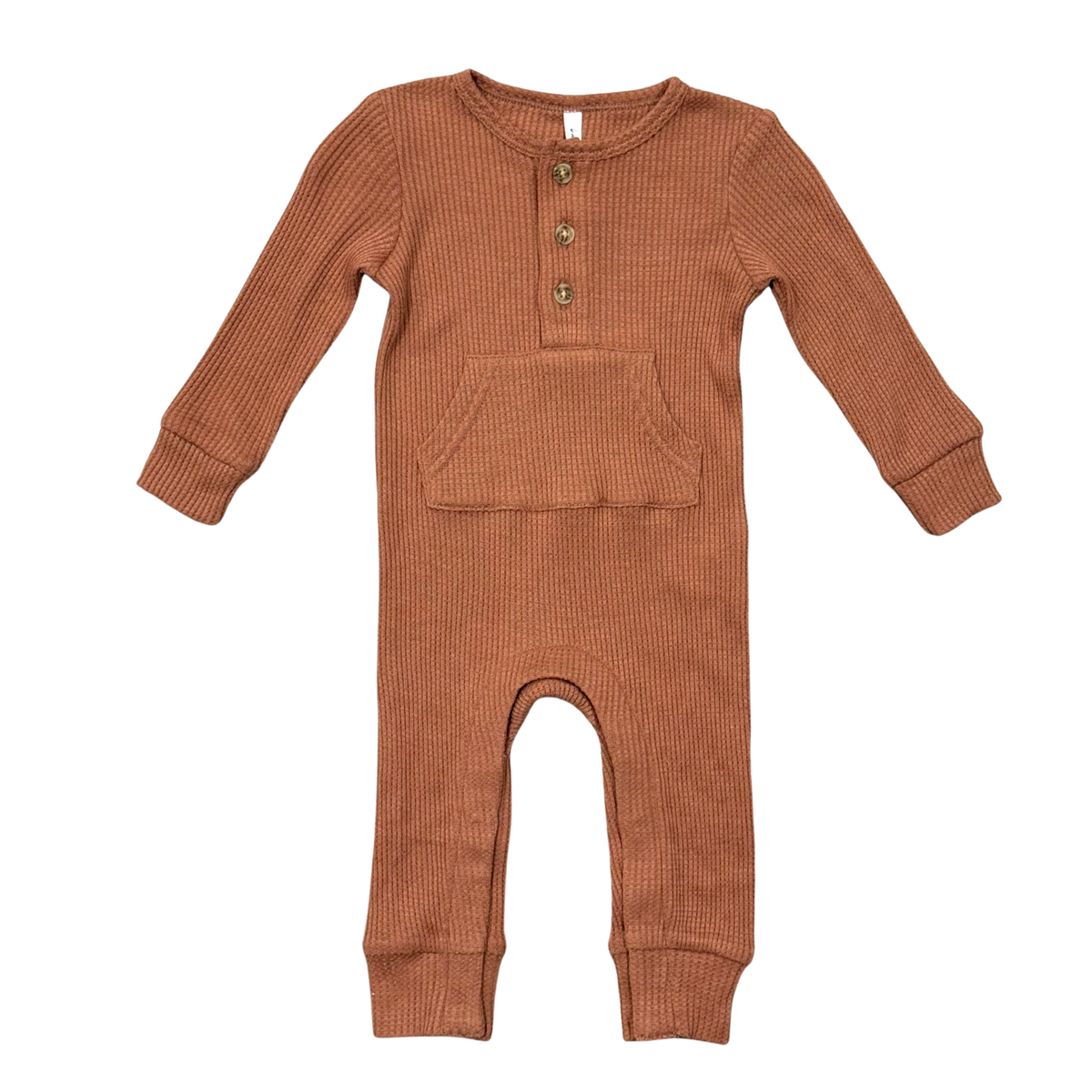 Baby Boy Waffle Romper