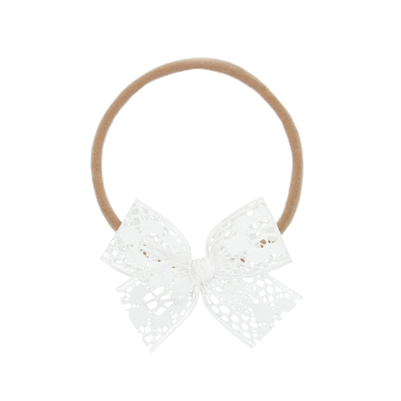 Lace Bow Headband | White