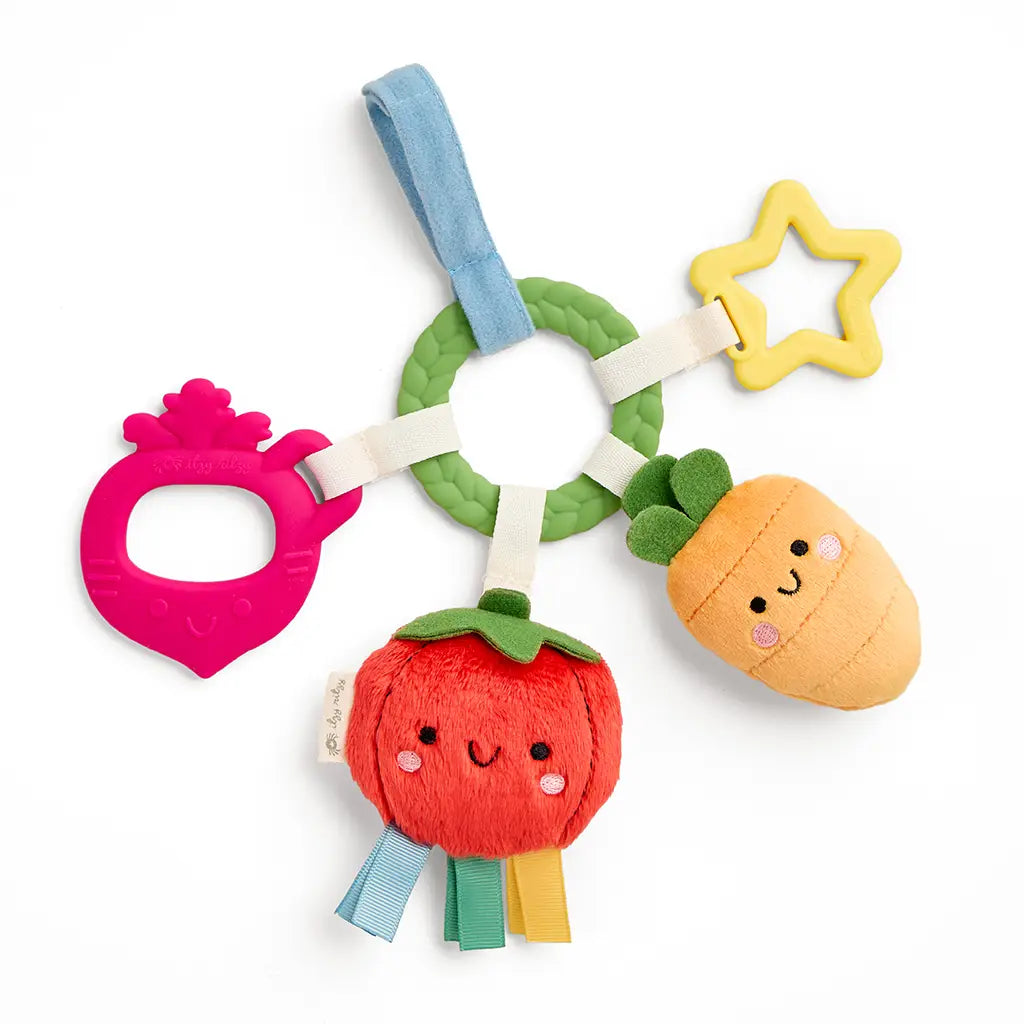 Bitzy Busy Ring Teething Activity Toy | Veggie