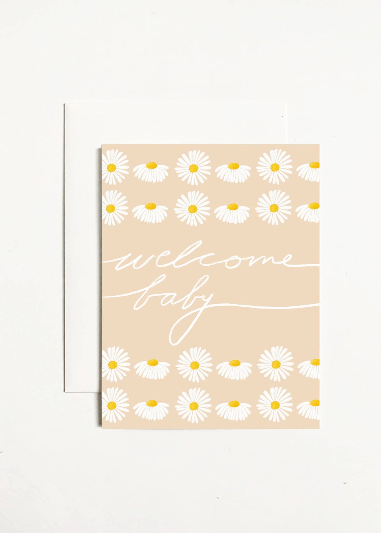 Welcome Baby - Neutral Daisies  | Greeting Card