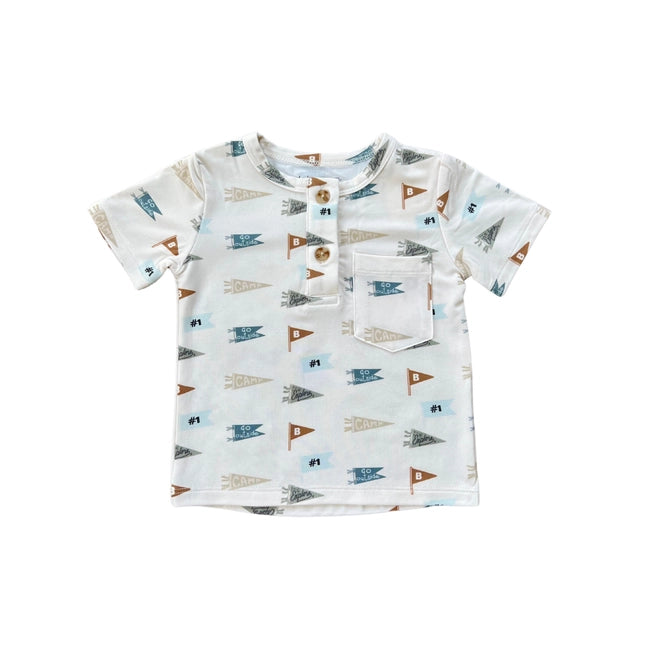 Boy's Short Sleeve Henley Shirt