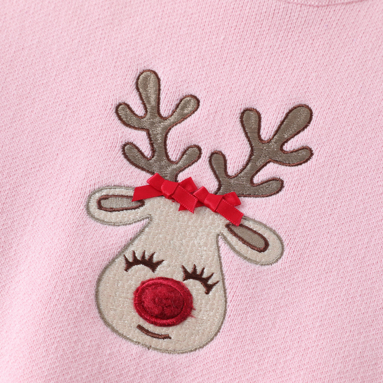 Pink Christmas Reindeer Sweater