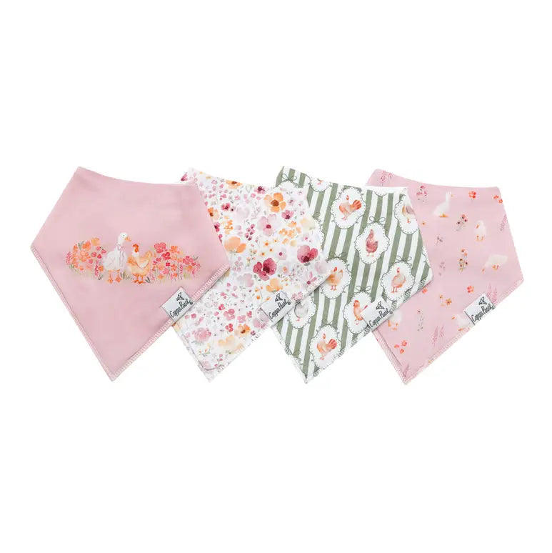 4 Pack Baby Bandana Bibs - Gigi